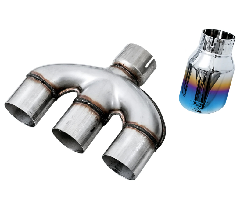 Honda Civic Si Performance Exhaust - Rear - AWE Tuning - Dual-to-Triple Tip Conversion - Vapor Blue - `17-`20